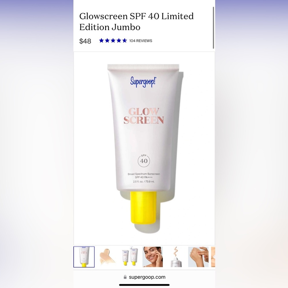 Supergoop! Jumbo Glowscreen SPF 40